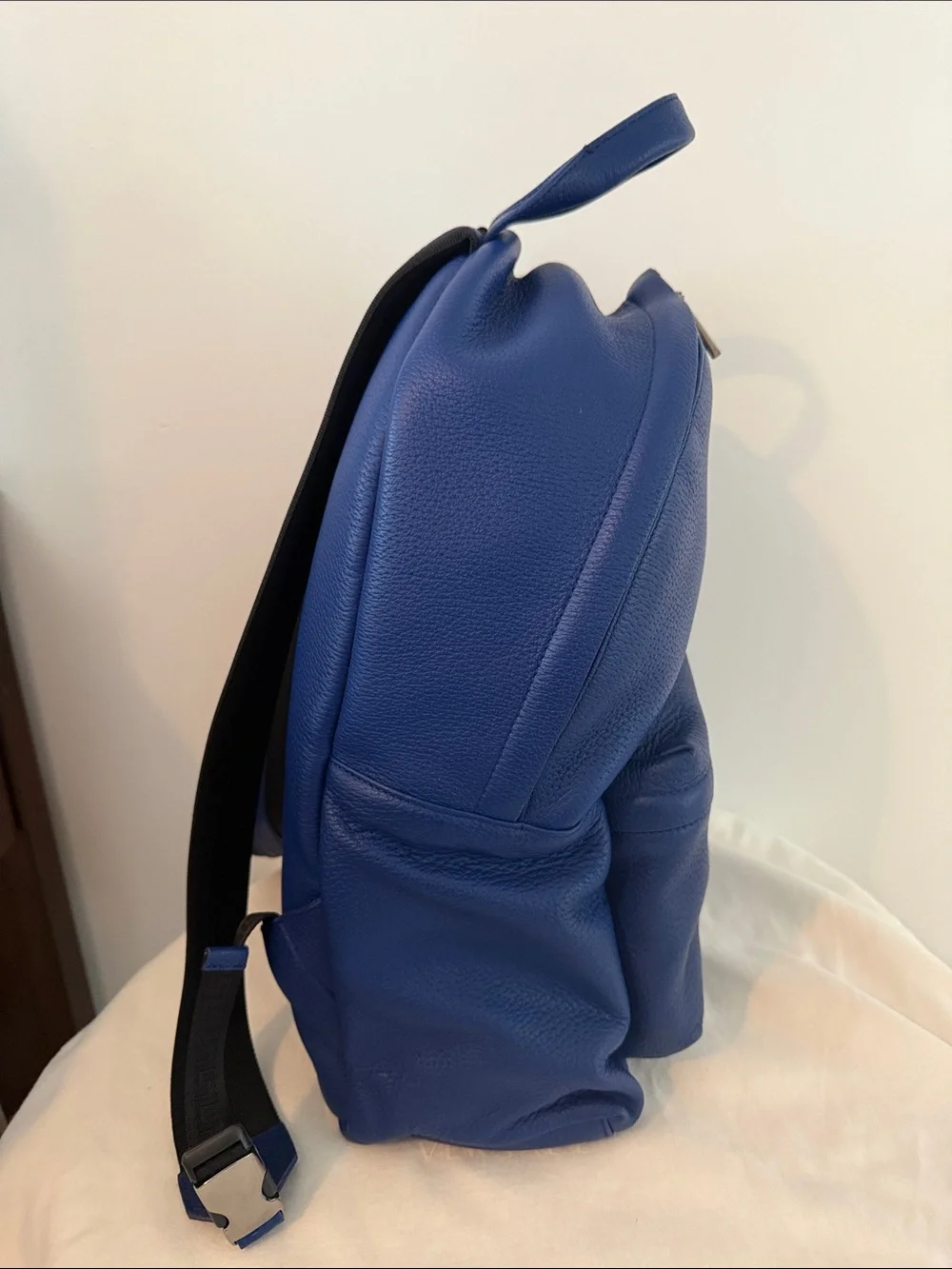 New Versace Royal Blue Leather Medusa Backpack